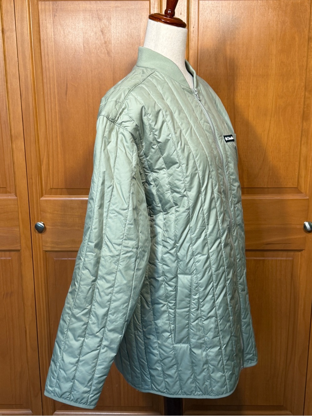 Columbia Peony Park Green Quilted Overshirt Puffer Jacket - Picture 4 of 13